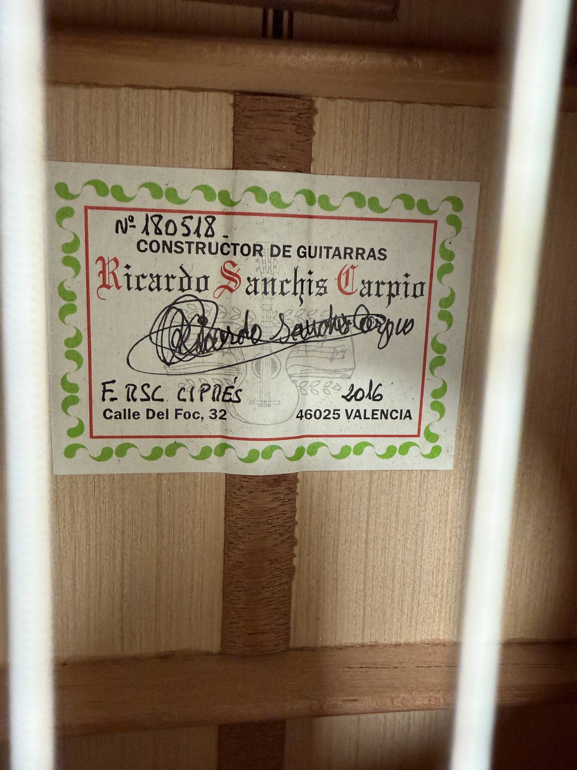 GUITARRA FLAMENCA HERMANOS SANCHIS RSC 2016 - Imagen 8